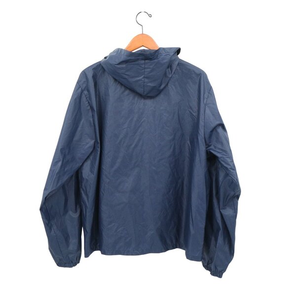 Izod Lacoste Vintage 80s 90s Hooded Pullover Navy Blue Jacket L - Picture 5 of 5